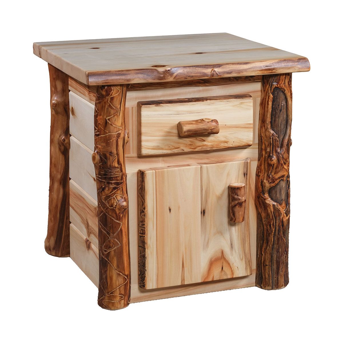 Aspen 1 Drawer & Door Nightstand