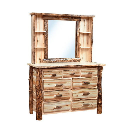 Aspen 9 Drawer Dresser with Mirror