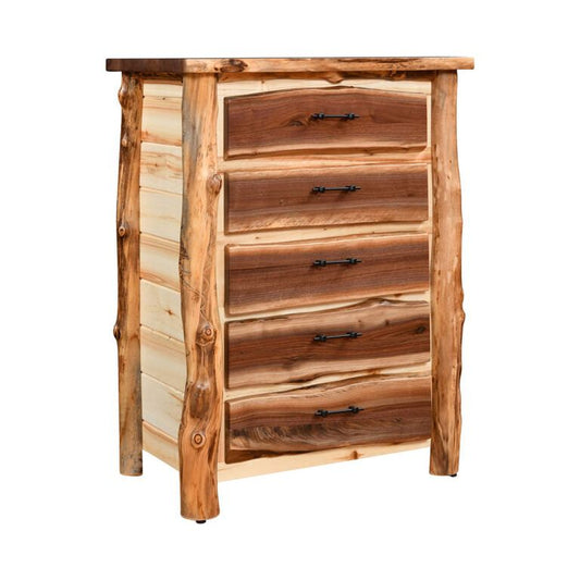 Aspen/Walnut 5 Drawer Chest