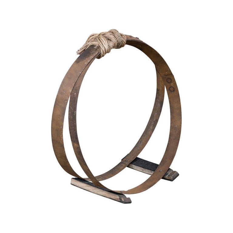 Whiskey Barrel Fire Wood Holder