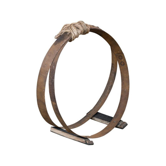 Whiskey Barrel Fire Wood Holder