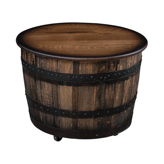 Whiskey Barrel Blanket Chest