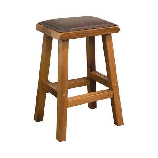 Bar Stool with Leather Seat