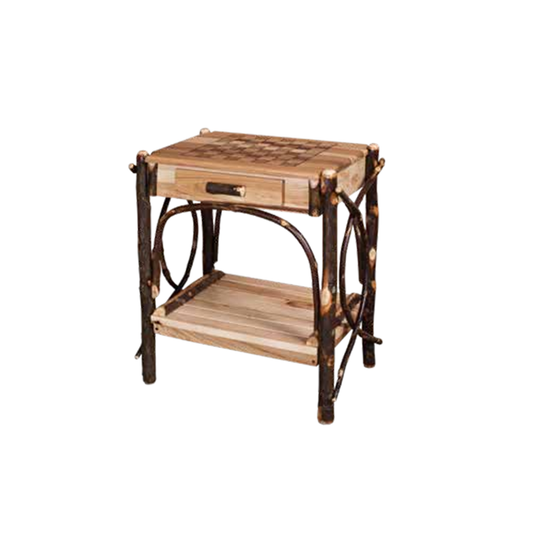 Checkerboard End Table with 1 Dovetailed Drawer