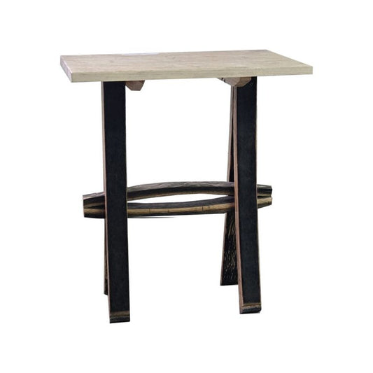 Whiskey Barrel Rectangular End Table