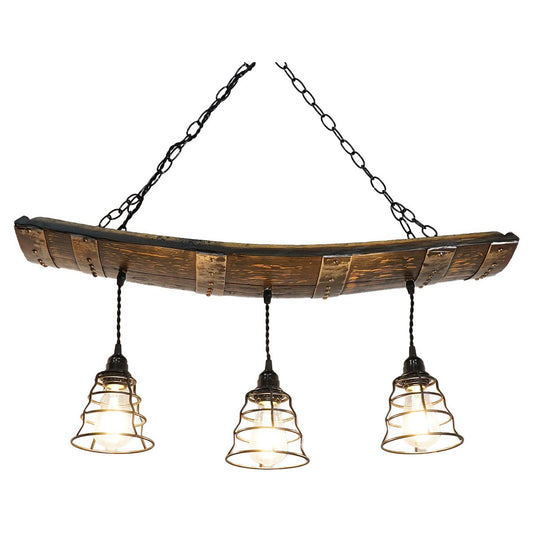 Whiskey Barrel 3 Light Chandelier