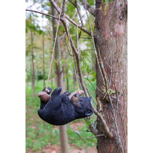 Hanging Black Bear Lying Branch