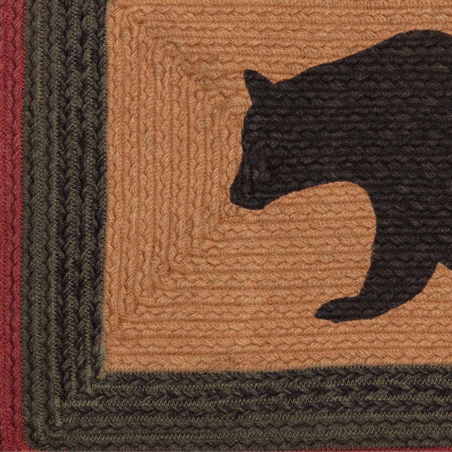 Wyatt Stenciled Bear Jute Rug Rect 20x30