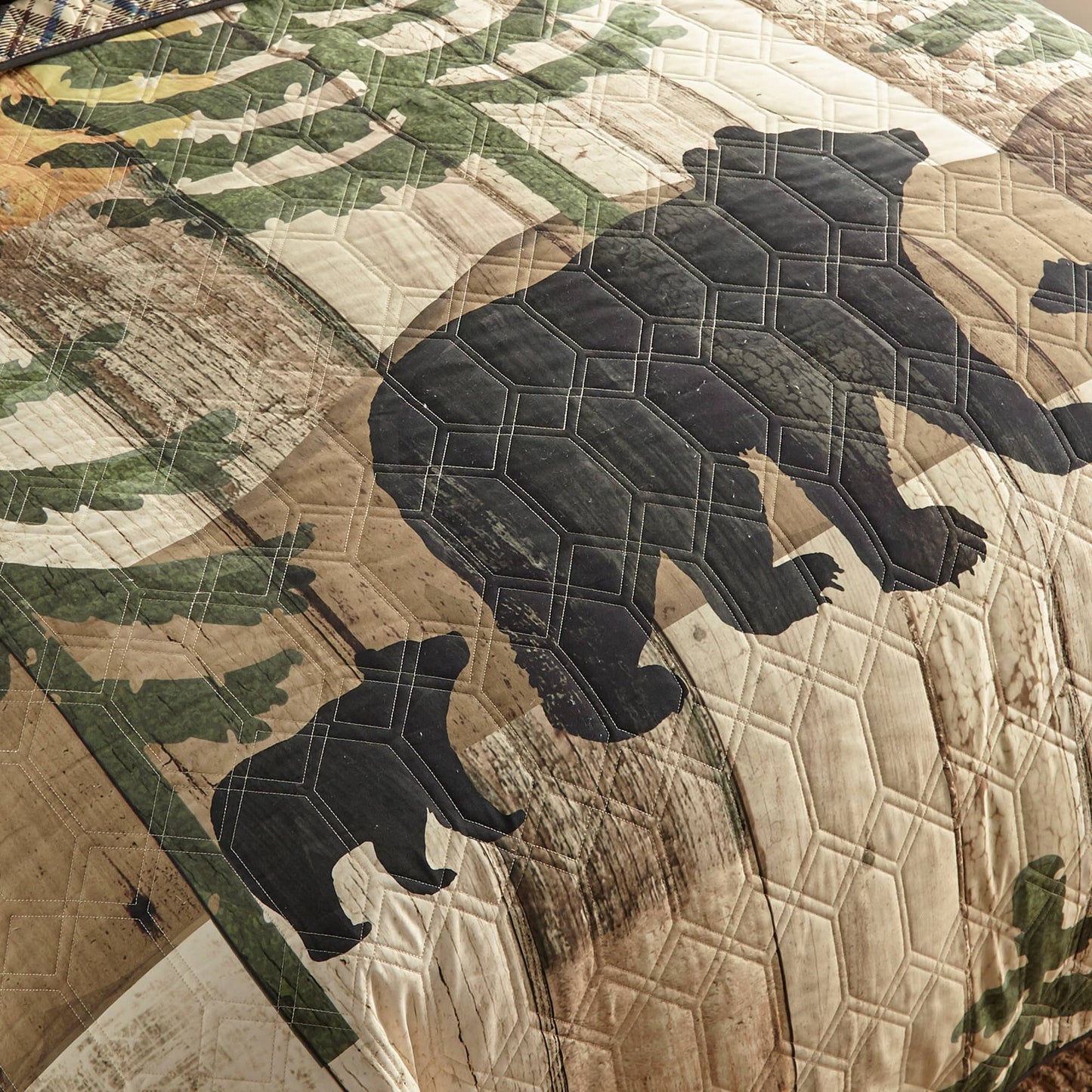 Donna Sharp Painted Bear 3PC Quilt Set